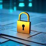 Lock and privacy icon over documents