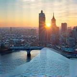 London cityscape with legal documents
