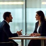 HR consultant in discussion